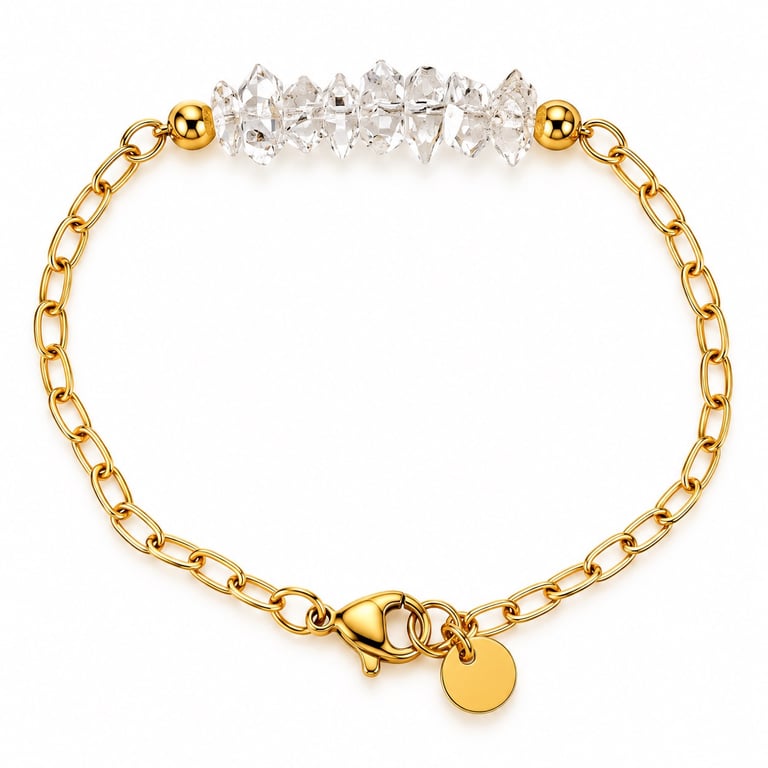 Armbånd med Herkimer diamanter 