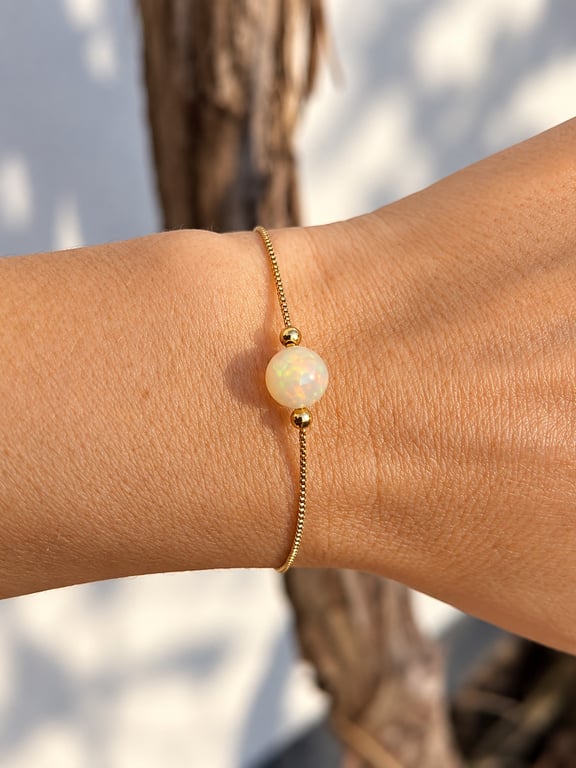 Etiopisk opal armbånd  billede 2