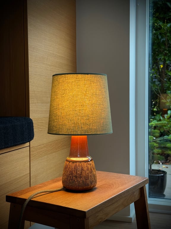 Upcycled vintage bordlampe - Søholm Keramik billede 4