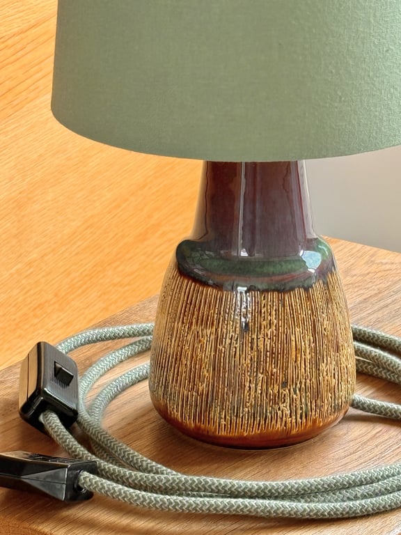 Upcycled vintage bordlampe - Søholm Keramik billede 3