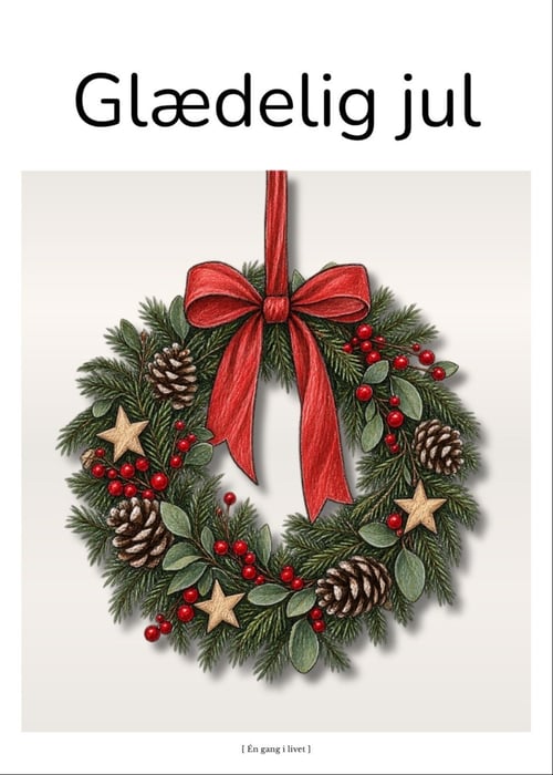 Klassisk julekrans – Glædelig jul