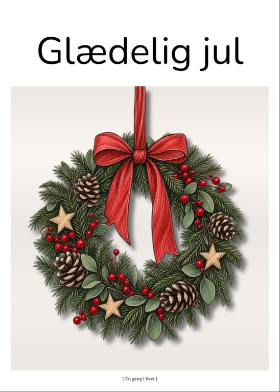 Klassisk julekrans – Glædelig jul