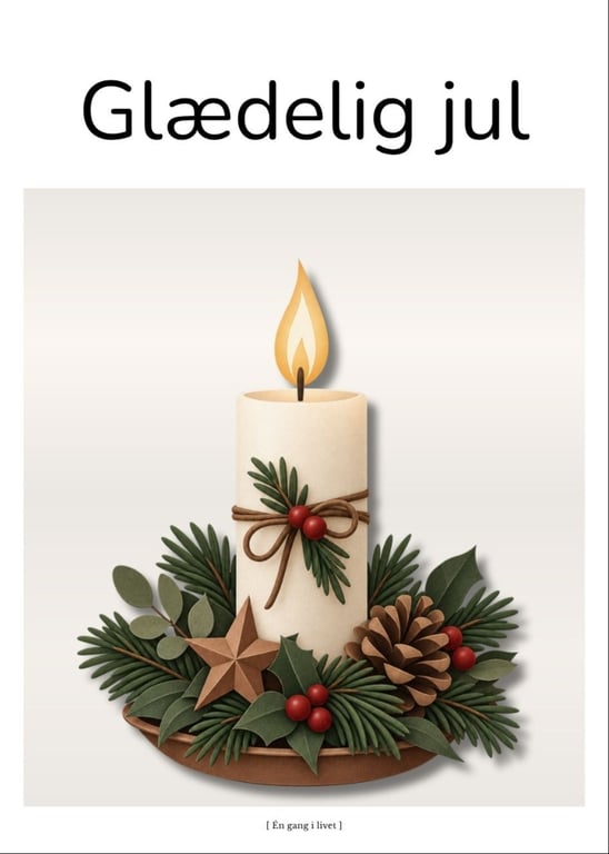 Moderne kalenderlys – Glædelig jul