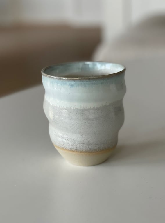 Cortado kop - spiral, lys beige/hvid