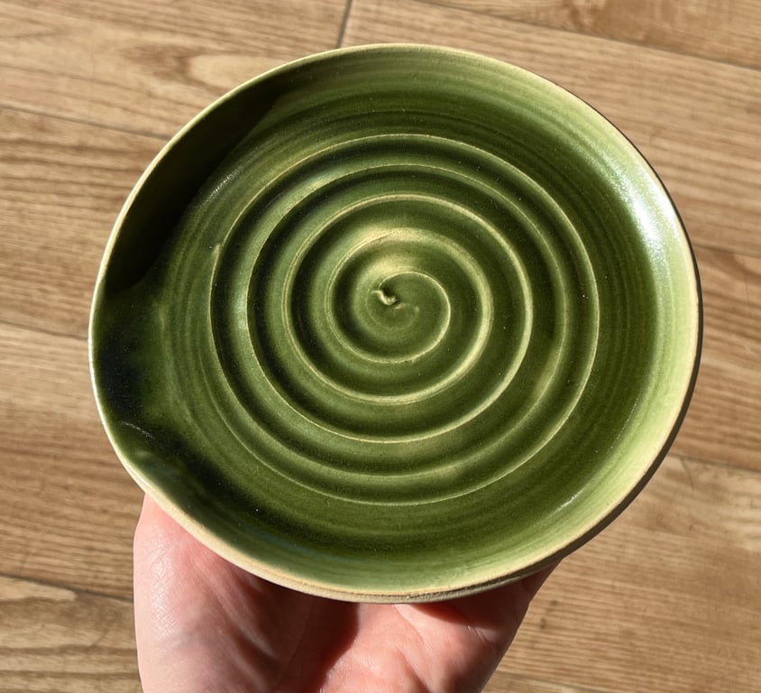 Spoon rest, grøn spiral