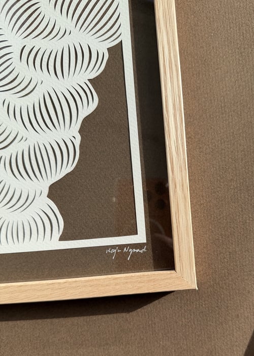 15x21cm, papercut, mørkebrun, indrammet  (2)