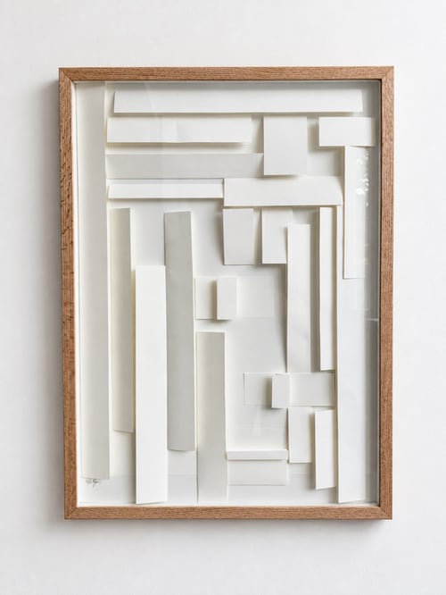 50x70, skygge relief, indrammet 