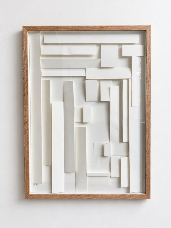 50x70, skygge relief, indrammet 