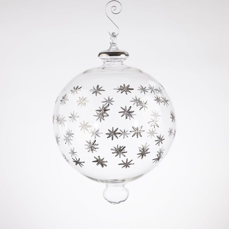 Julekugle 1002 – Crystal med hvidguld – 20 cm