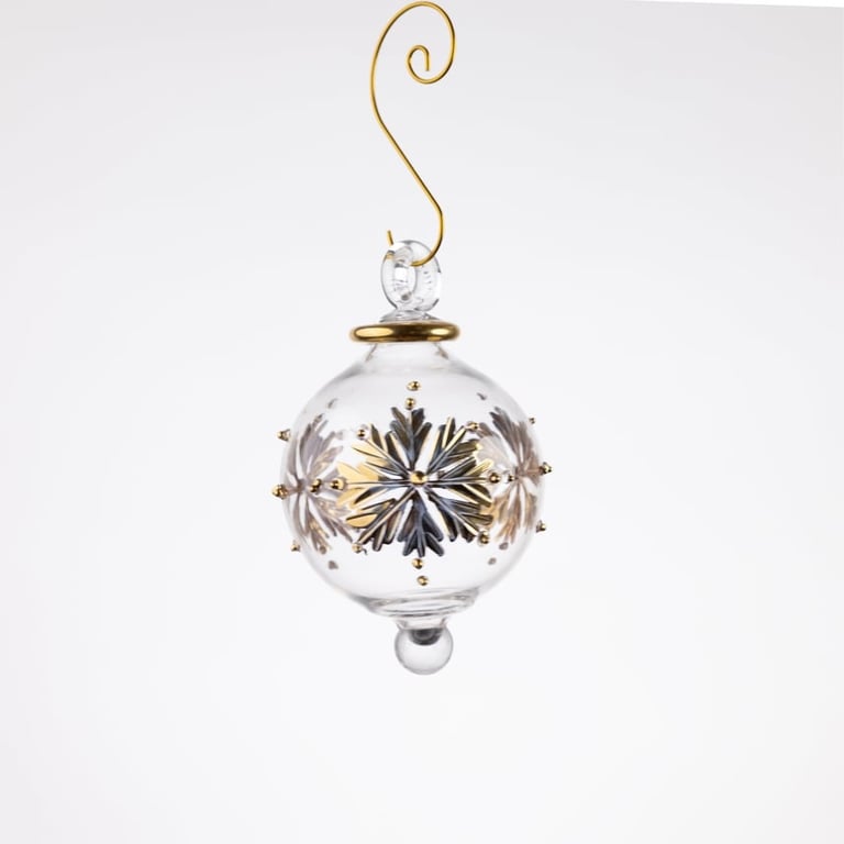 Julekugle 1007 – Crystal med guld – 5 cm
