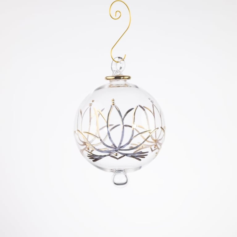 Julekugle 1010 – Crystal med guld – 10 cm