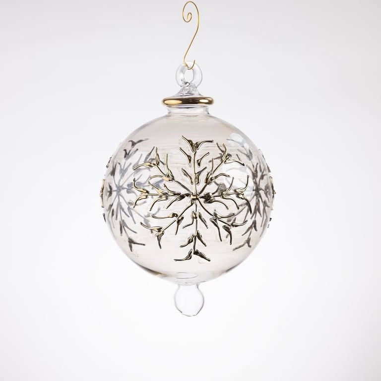 Julekugle 1014 – Mocha med guld – 15 cm