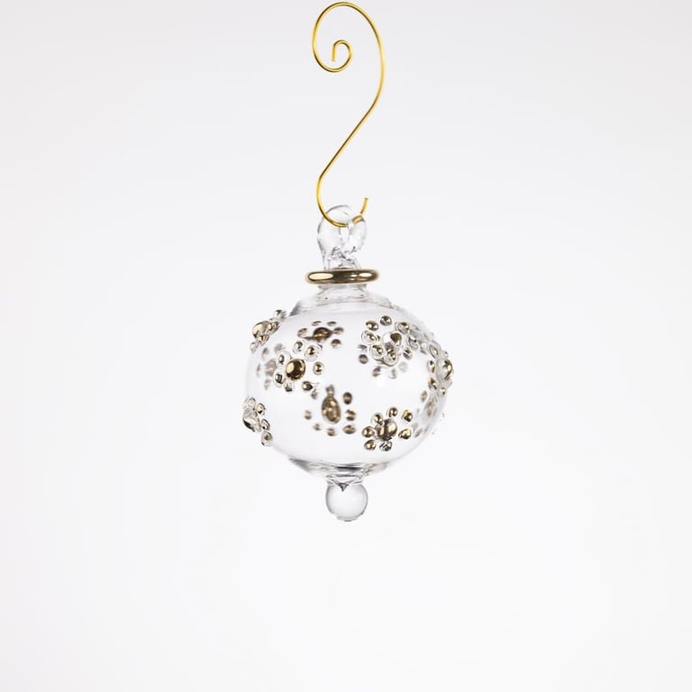 Julekugle 1021 – Crystal med guld – 5 cm