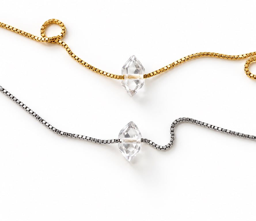 Halskæde med Herkimer diamant