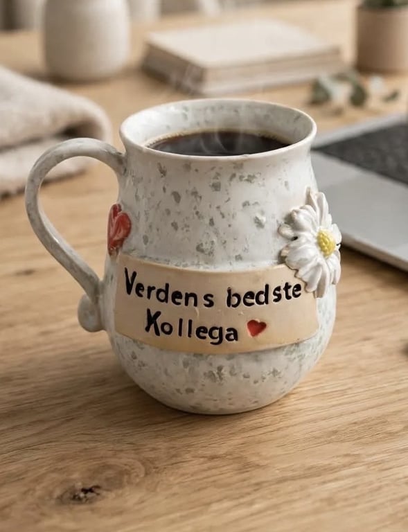 Keramik krus med tekst - Verdens bedste kollega