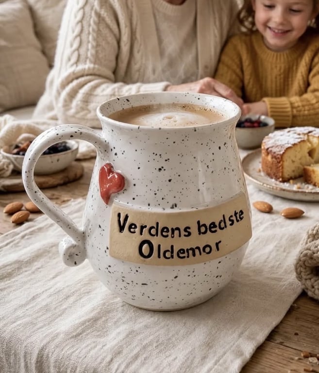 Keramik krus med tekst - Verdens bedste oldemor