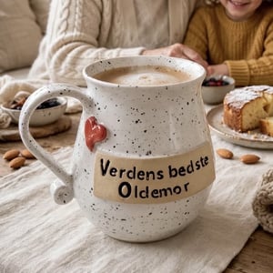 Keramik krus med tekst - Verdens bedste oldemor – produktbillede