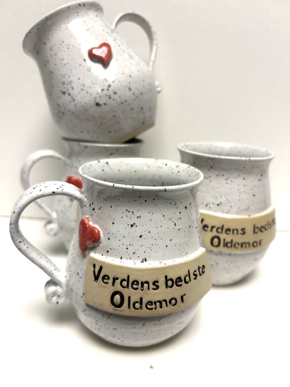 Keramik krus med tekst - Verdens bedste oldemor billede 2