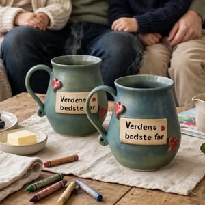 Keramik krus med tekst - Verdens bedste far – produktbillede