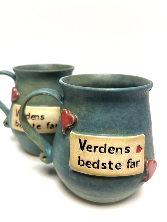 Keramik krus med tekst - Verdens bedste far billede 2