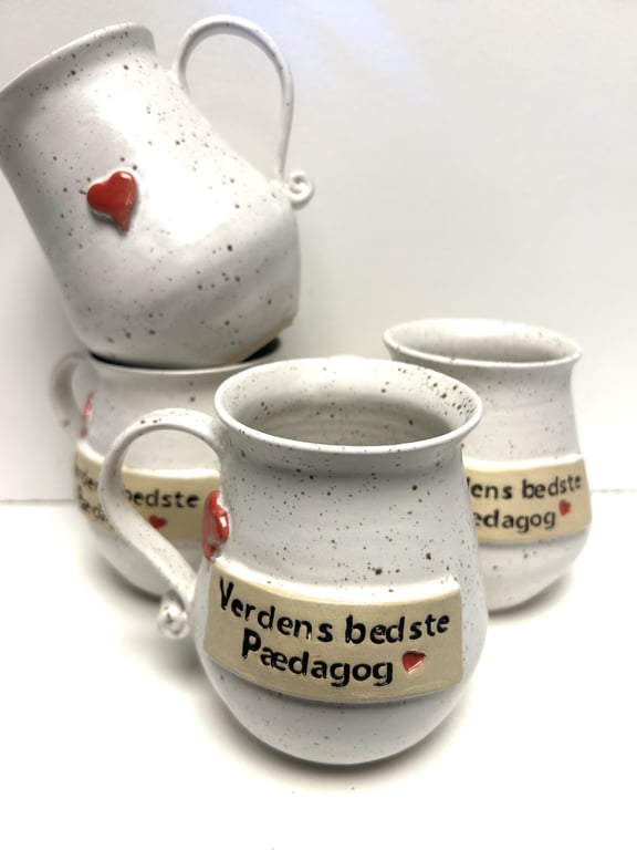 Keramik krus med tekst - Verdens bedste pædagog. billede 2