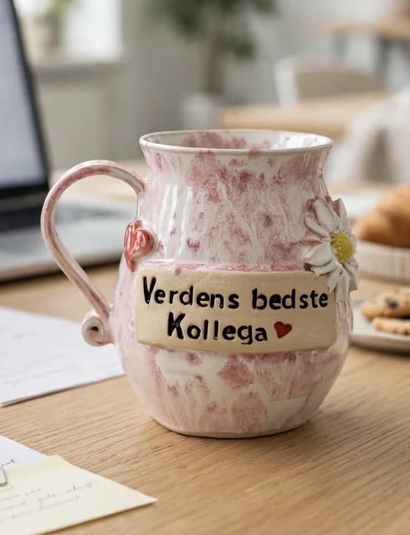 Keramik krus med tekst - Verdens bedste kollega