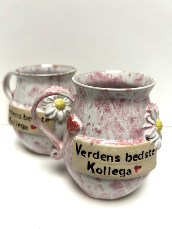 Keramik krus med tekst - Verdens bedste kollega billede 2