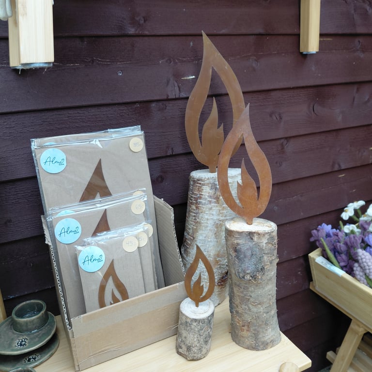 Flamme i cortenstål