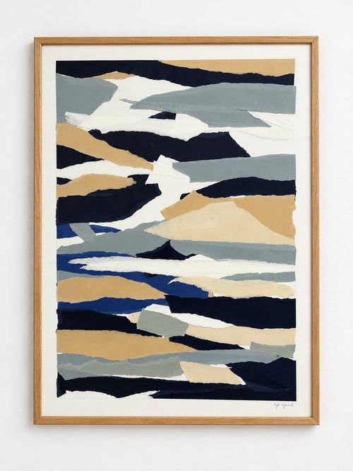 50x70cm, Horizons papirværk, indrammet 