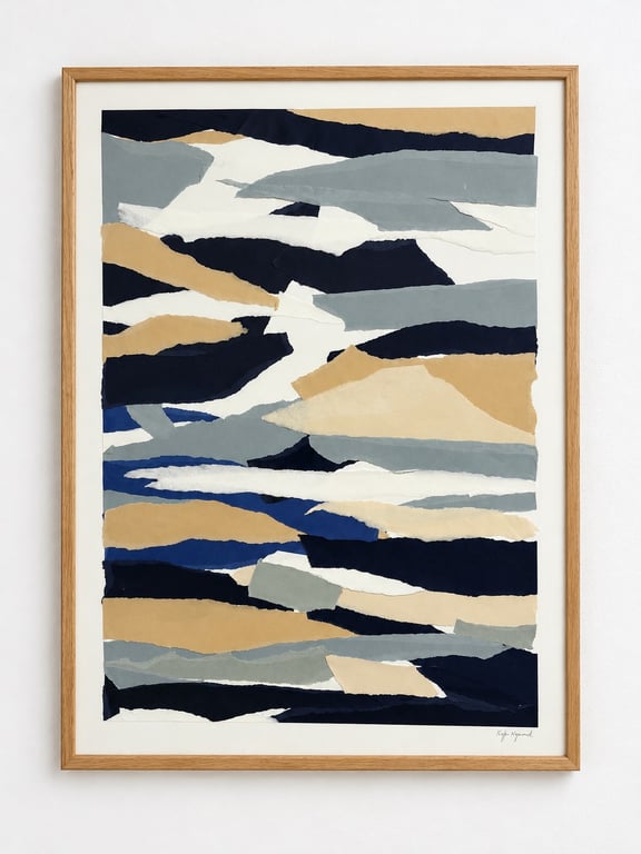 50x70cm, Horizons papirværk, indrammet 