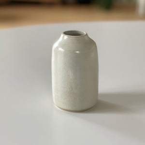 Vase, creme - 10 cm høj – produktbillede