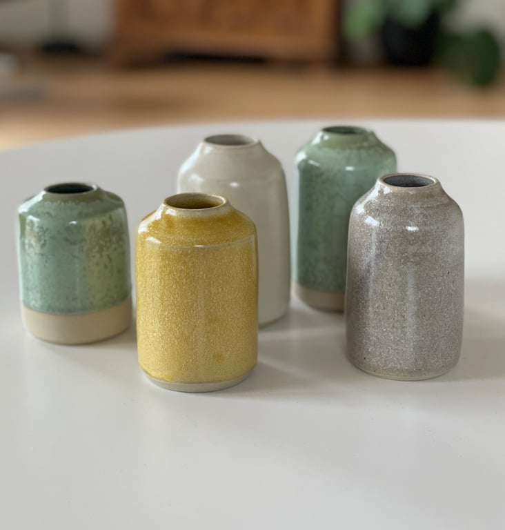 Vase, hørgul - 9 cm billede 2