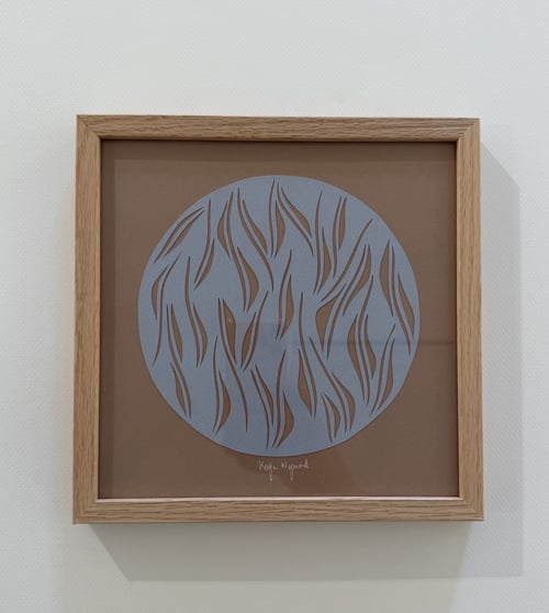 20x20cm, papercut, indrammet 