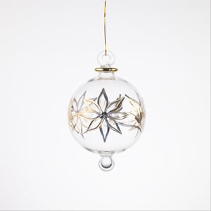 Julekugle 1008 – Crystal med guld – 8 cm – produktbillede