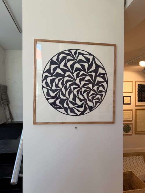 50x50cm, papercut, midnatsblå, indrammet  (2)