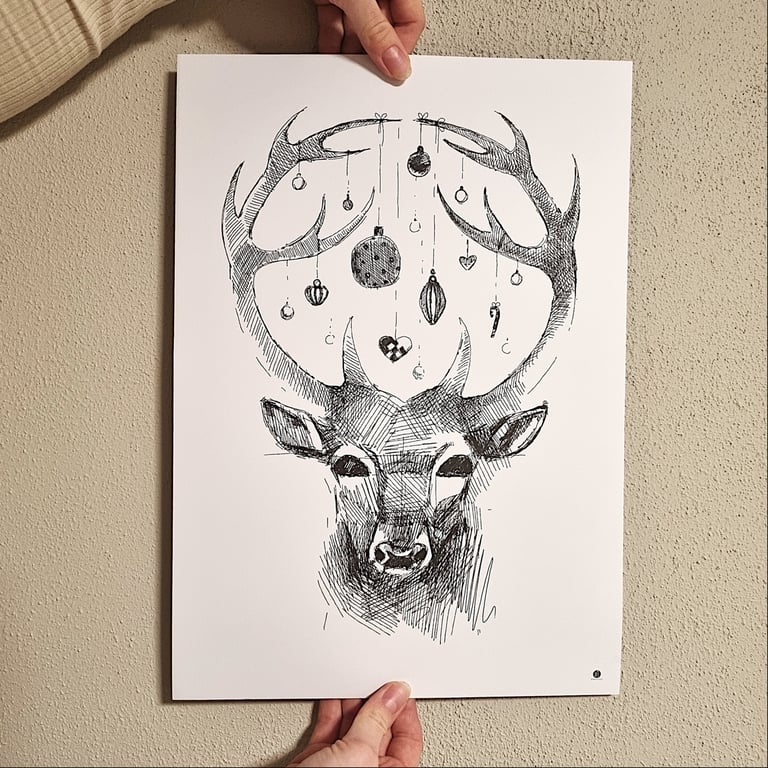 Julehjort - plakat billede 3