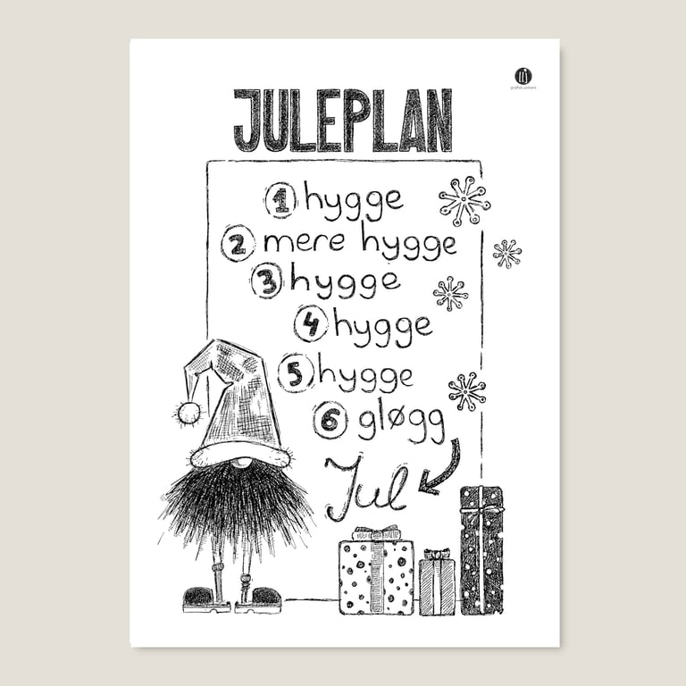 Juleplan - humørkort
