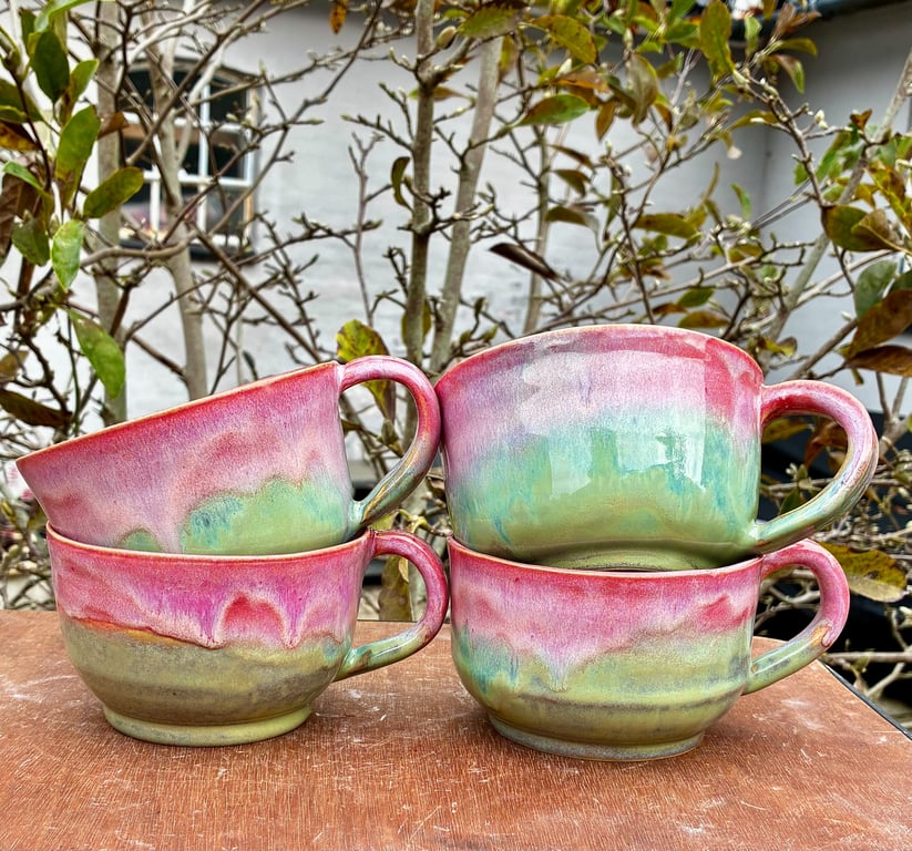 Aurora pink/green– Stor tekop