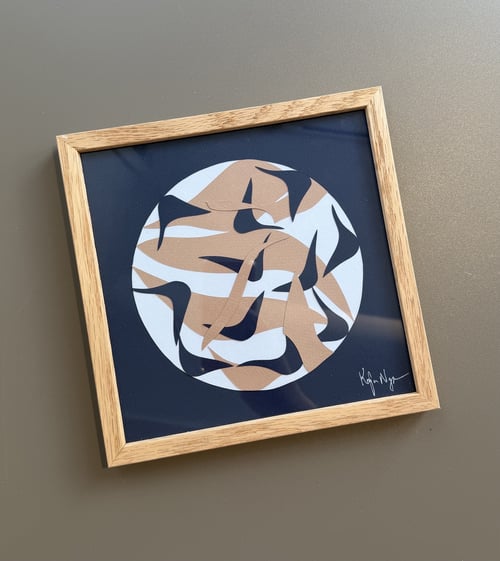 20x20cm, papirværk, indrammet 