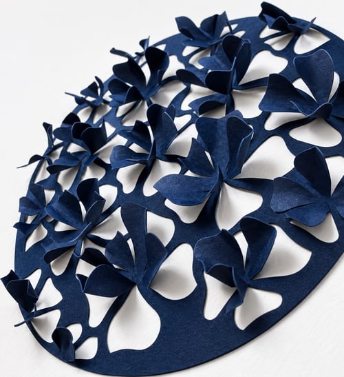 20x20, 3D papercut, midnatsblå, indrammet  (3)