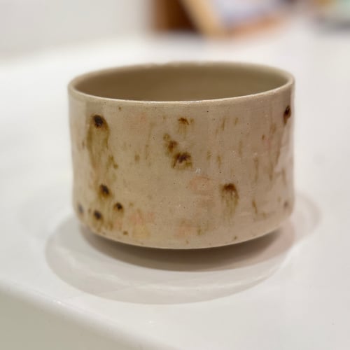 Kop skål uden hank, beige/brun/rosa (1)