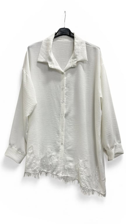 Luna viscose shirt. Creme. Onesize str. 38-48. (2)