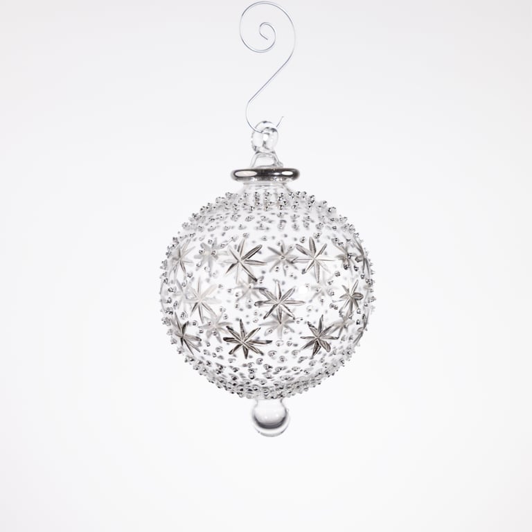 JULEKUGLE DESIGN 1003 KRYSTAL MED GULD ELLER HVIDGULD billede 4