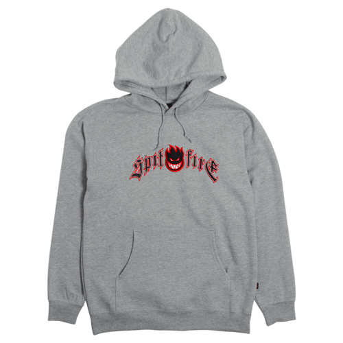 Spitfire Hoodie, Grey w. red/black Emb Logo, Str. L & XL (3)