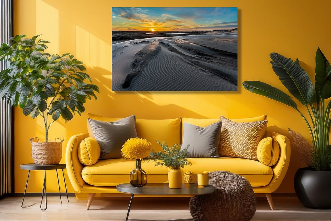 Tungsand på Råbjerg mile i Skagen lige før solnedgang billede 2