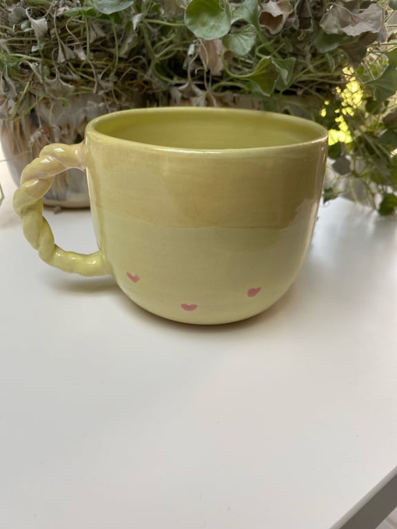 Gul kop med snoet hank billede 2