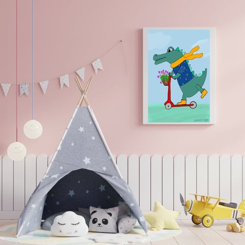 Plakat: Krokodillen På Tur (2)