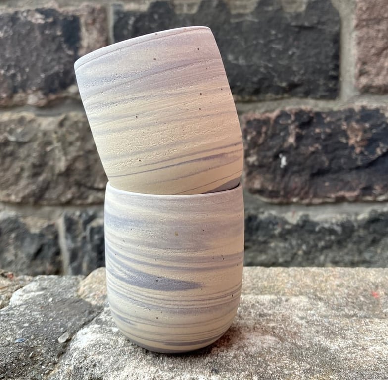 Marmoreret kop, lavendel  billede 5