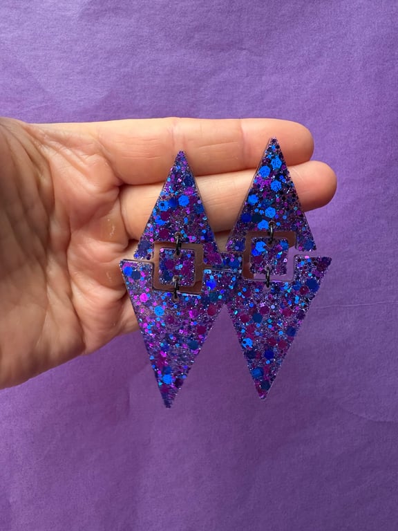 Whitney i blå/lilla glimmer