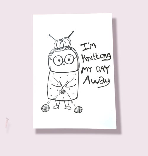 Kort: im knitting my day away (2)
